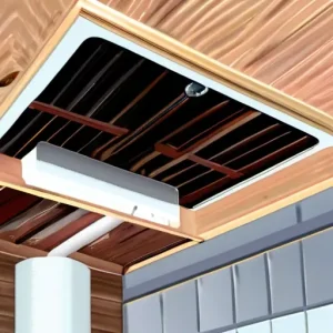 Монтаж вентиляционной задвижки для быстрой просушки парной